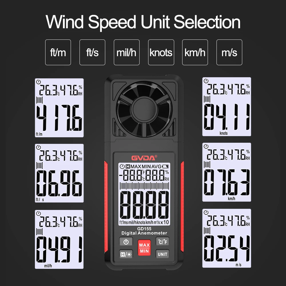 wind speed unit selection