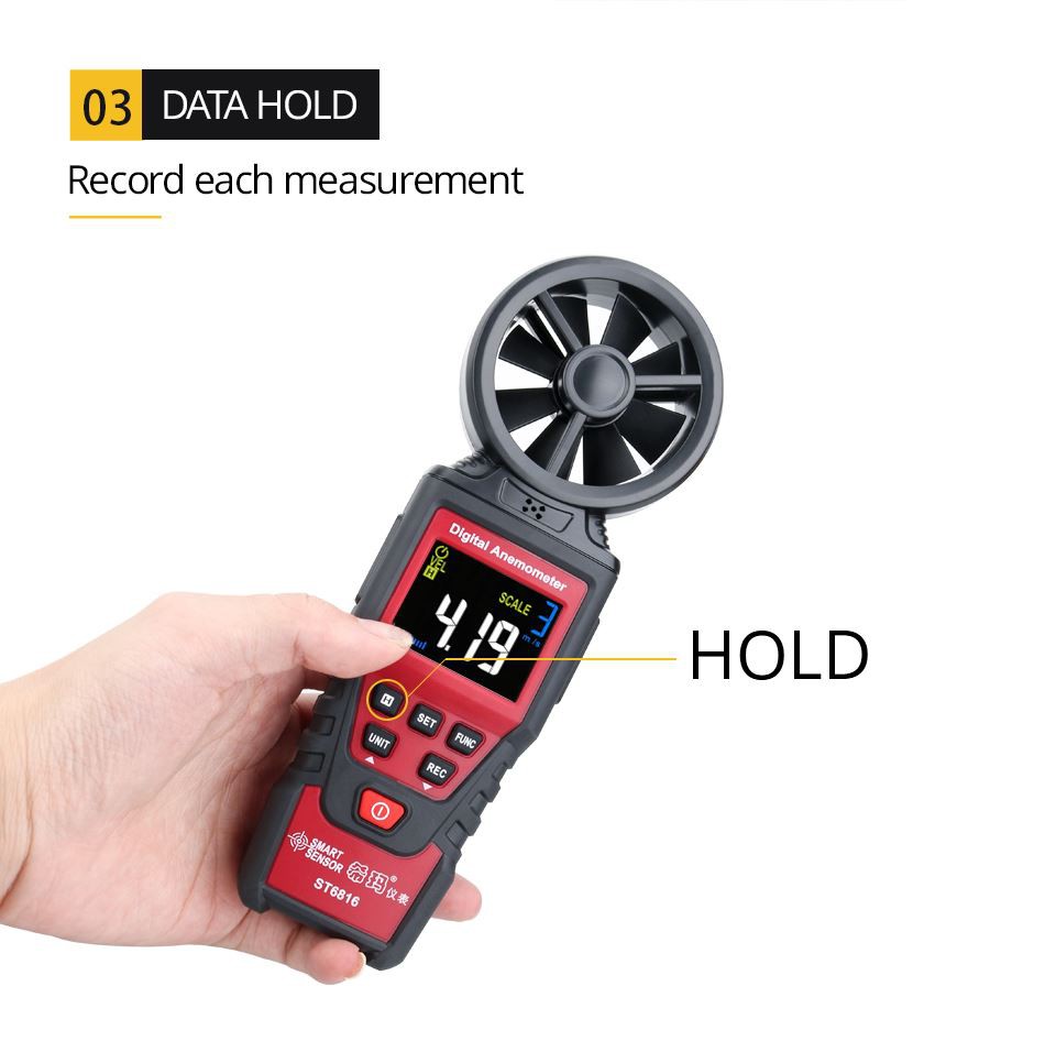 Rangli LCD raqamli anemometrning kiritilishi